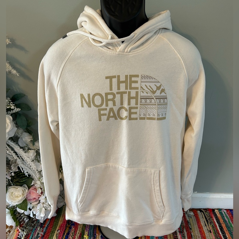 NEW The North Face Hooded Sweatshirt Cream Womens Large
